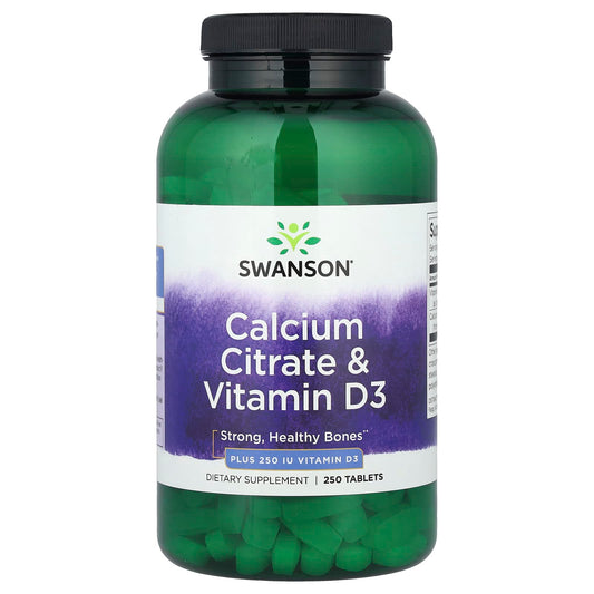 Swanson Vitamins Calcium Citrate & Vitamin D3, 250 Tablets