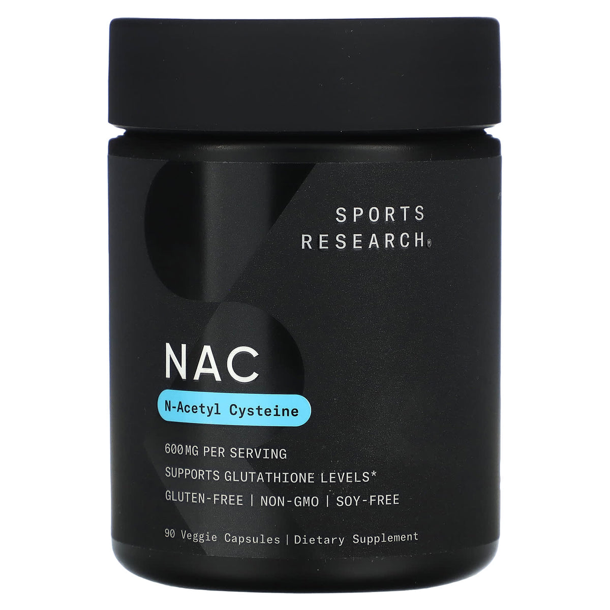 Sports Research NAC, N-Acetyl-Cysteine, 600 mg, 90 Veggie Capsules — product view