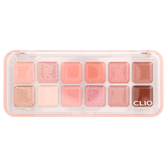 Clio Pro Eye Palette Air 09 Peach Mate Apple 12 Colours