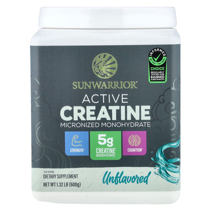 Sunwarrior Active Creatine Unflavoured, 600 g (1.32 lb)