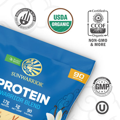 Sunwarrior Warrior Blend Protein, Vanilla, 2.25 kg (4.96 lb) - view 3
