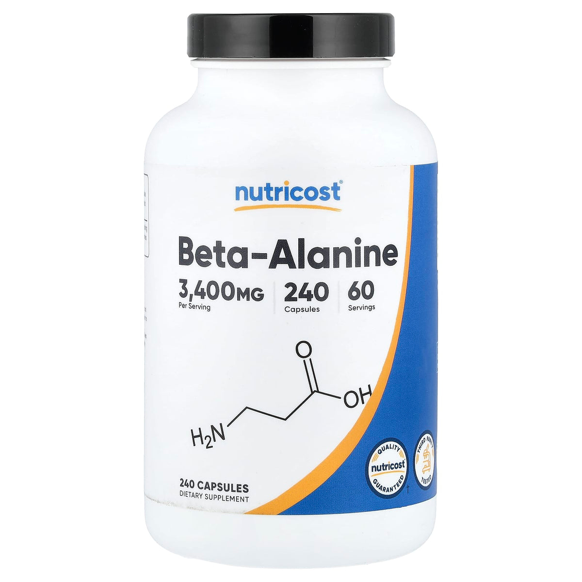 Nutricost Beta-Alanine, 850 mg, 240 Capsules