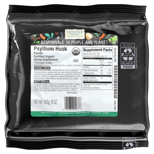 Frontier Co-op Organic Psyllium Husk Powder, 453 g (16 oz) - view 2