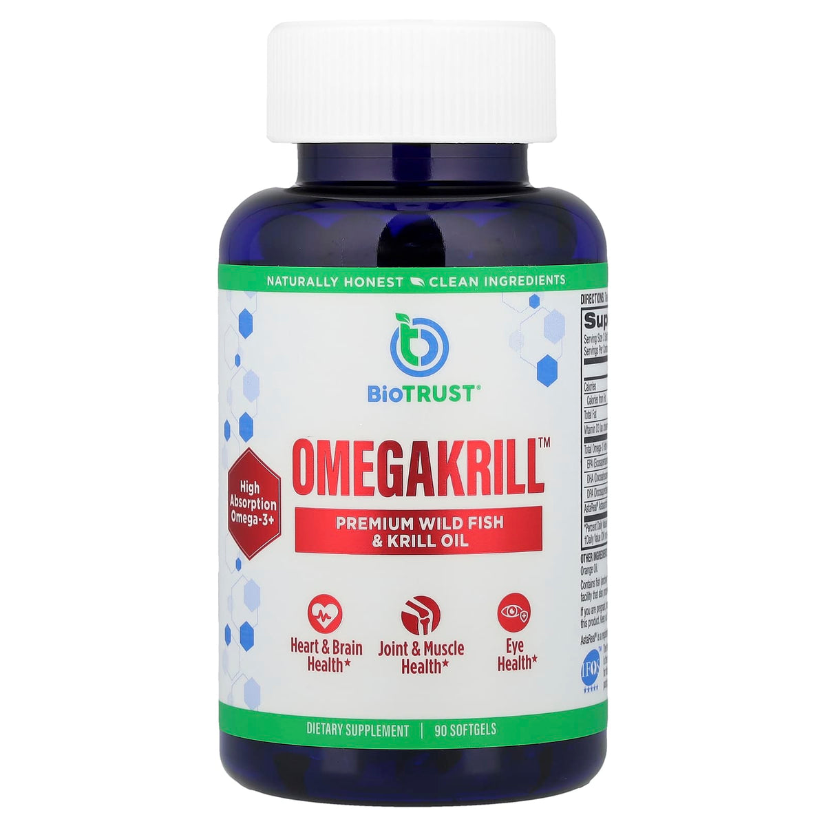 BioTRUST OmegaKrill Fish & Krill Oil, 90 Softgels