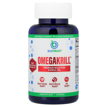 BioTRUST OmegaKrill Fish & Krill Oil, 90 Softgels