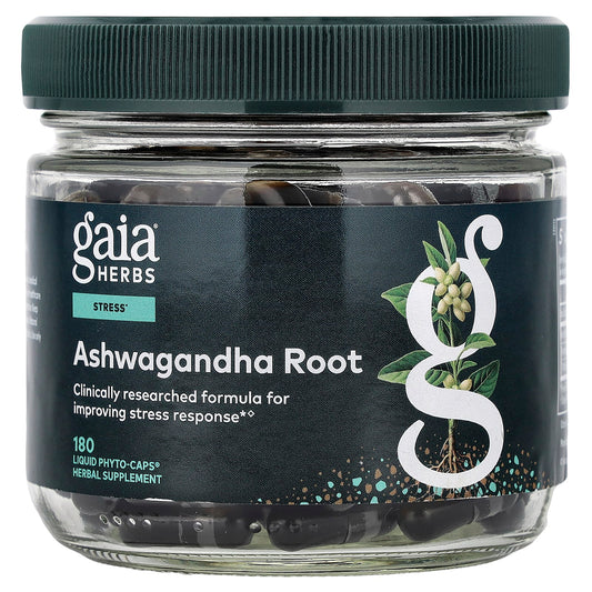 Gaia Herbs Ashwagandha Root, 180 Liquid Phyto-Caps