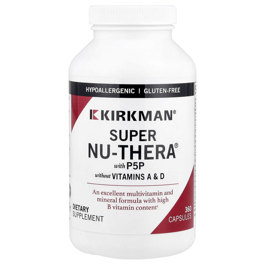 Kirkman Labs Super Nu-Thera With P5P Without Vitamins A & D 360 Capsules