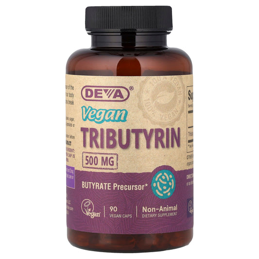 Deva Vegan Tributyrin, 500 mg, 90 Vegan Caps
