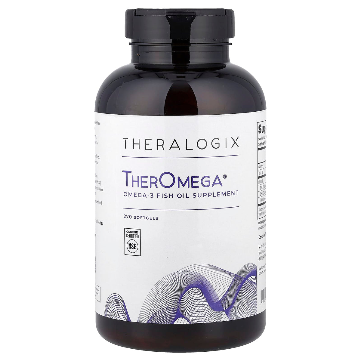 Theralogix TherOmega Omega-3 Fish Oil 270 Softgel Capsules — product view