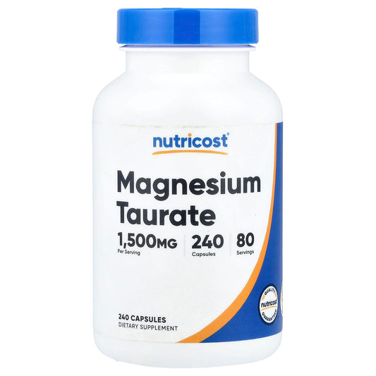 Nutricost Magnesium Taurate, 240 Capsules (500 mg Each)