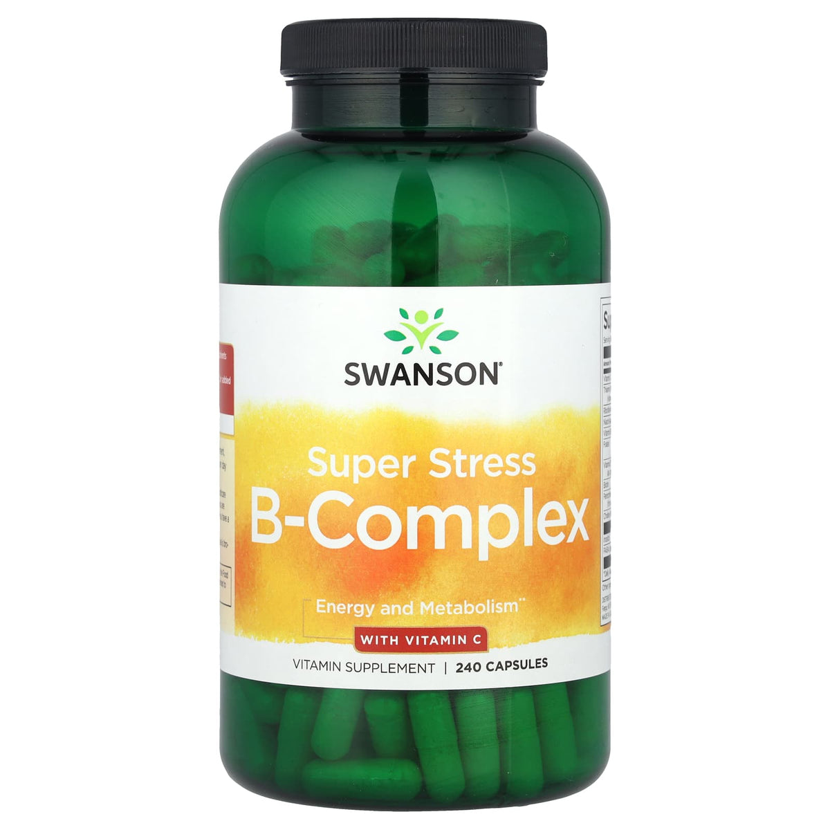 Swanson Vitamins Super Stress B-Complex with Vitamin C, 240 Capsules — product view