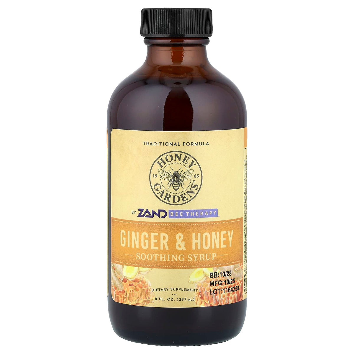 Honey Gardens Ginger & Honey Soothing Syrup 237 ml — product view