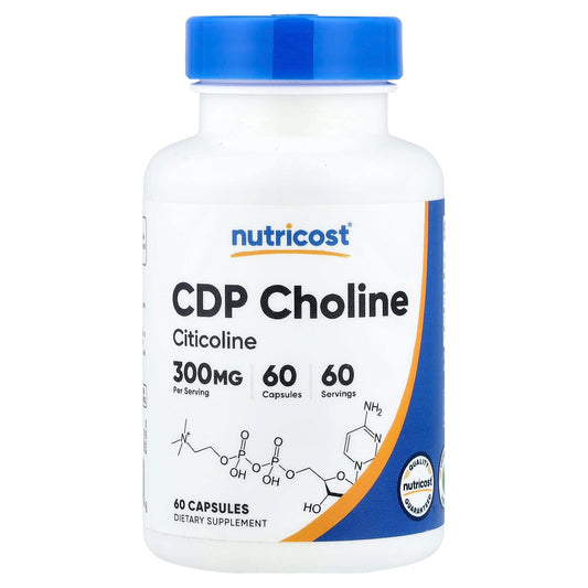 Nutricost CDP Choline Citicoline, 60 Capsules