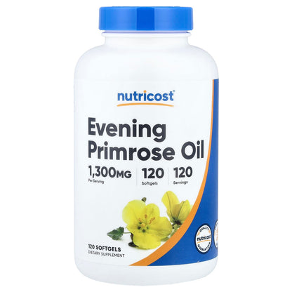 Nutricost Evening Primrose Oil, 1,300 mg, 120 Softgels