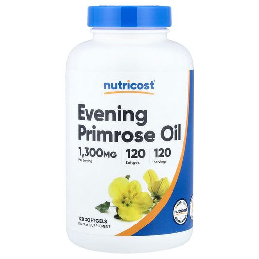 Nutricost Evening Primrose Oil, 1,300 mg, 120 Softgels