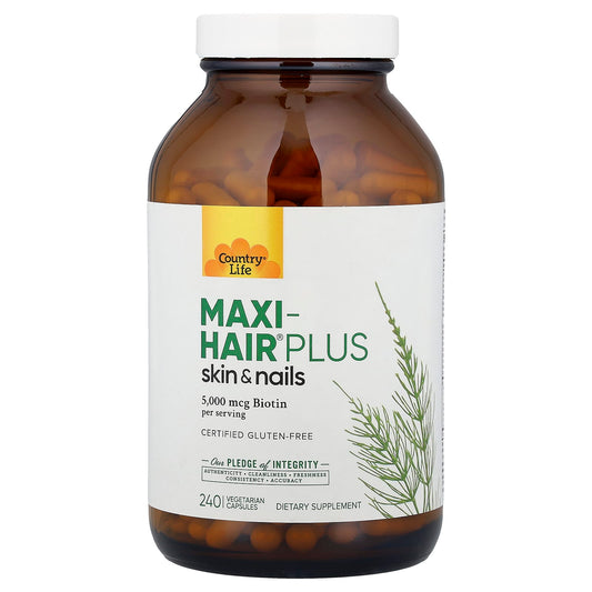 Country Life Maxi-Hair Plus, 240 Vegetarian Capsules
