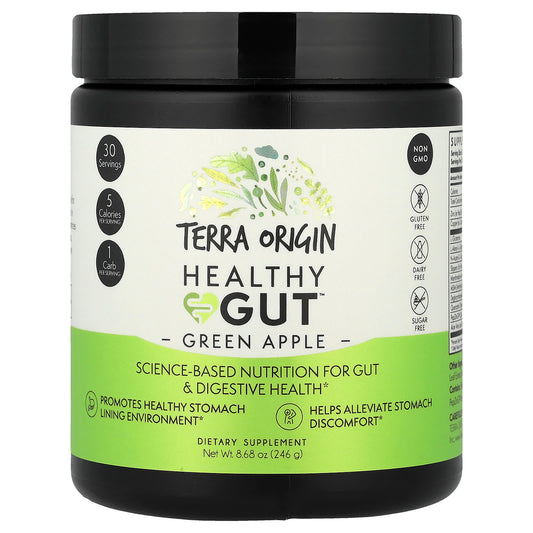 Terra Origin Healthy Gut Powder, Green Apple, 246 g (8.68 oz)
