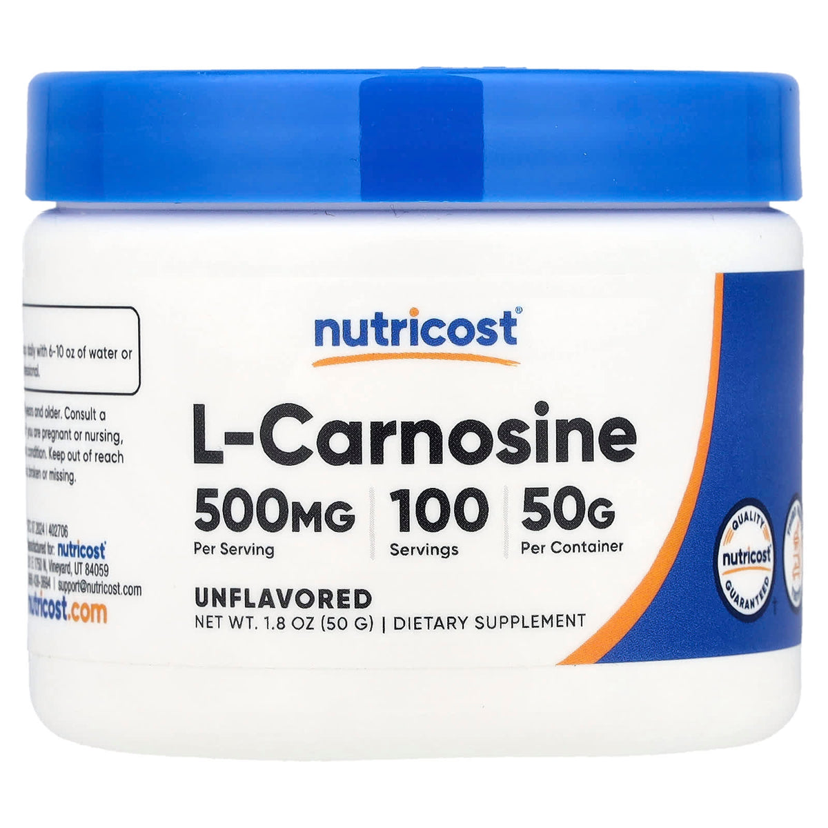 Nutricost L-Carnosine Powder, Unflavoured, 50 g (1.8 oz)
