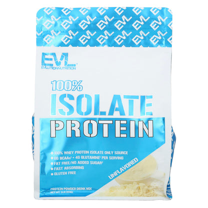 EVLution Nutrition 100% Isolate Protein, Unflavoured, 454 g (1 lb)