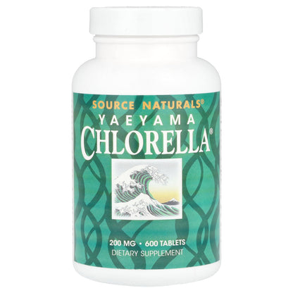 Source Naturals Yaeyama Chlorella, 600 Tablets (20 mg per Tablet)