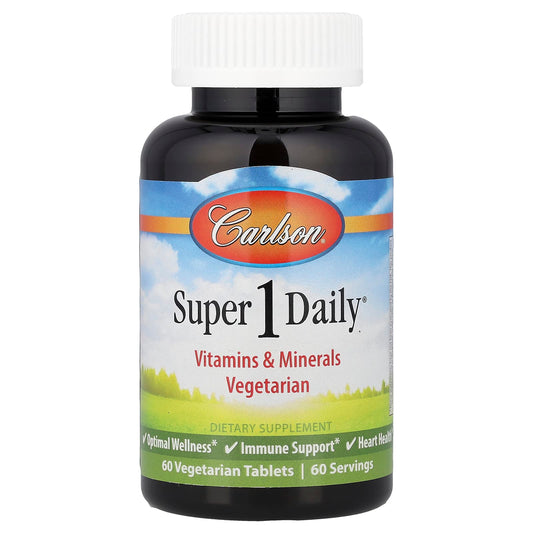 Carlson Super 1 Daily Multivitamin and Mineral 60 Vegetarian Tablets