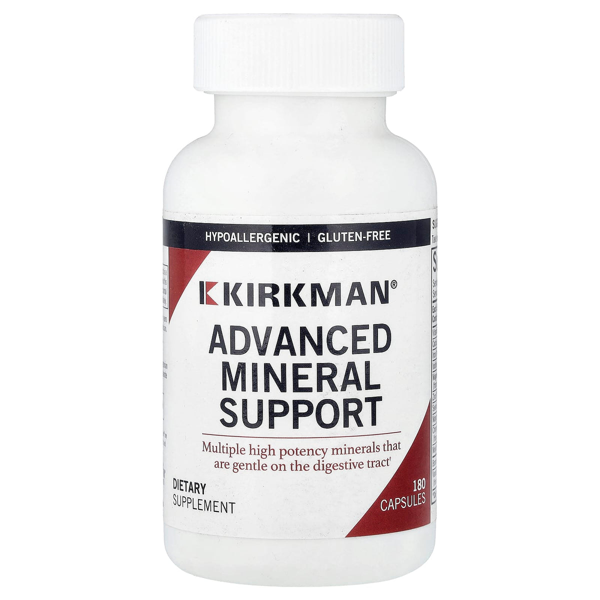 Kirkman Labs Advanced Mineral Support 180 Capsules — product view