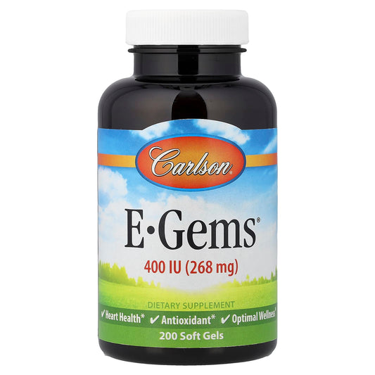 Carlson E-Gems 400 IU (268 mg) Vitamin E 200 Soft Gels