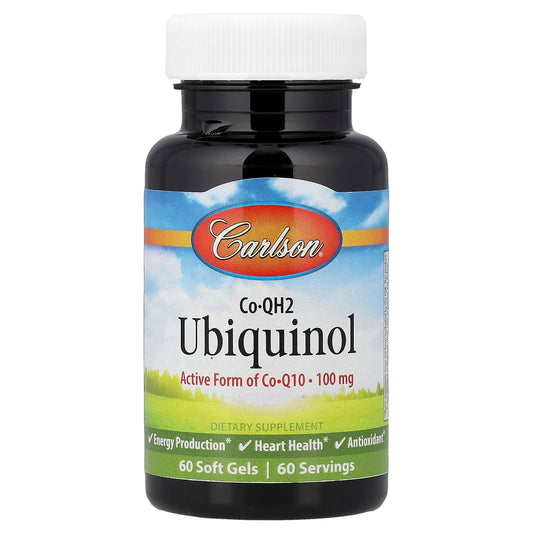 Carlson Co-QH2 Ubiquinol 100 mg, 60 Soft Gels