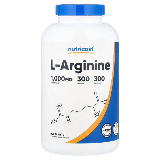 Nutricost L-Arginine, 1,000 mg, 300 Tablets