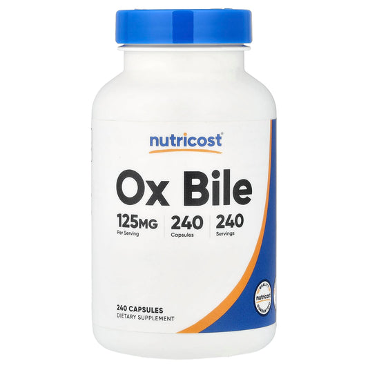 Nutricost Ox Bile 125 mg, 240 Capsules