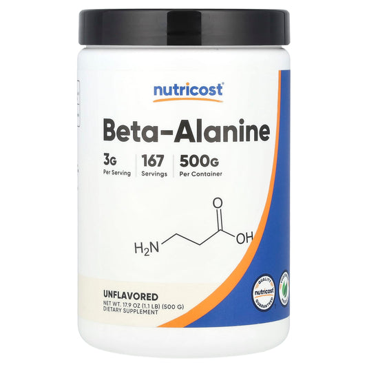 Nutricost Beta-Alanine, Unflavoured, 500 g (17.9 oz)