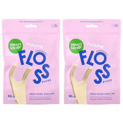 SmartLifeCo FlexPik Floss Picks, Unflavoured, 100 Pack