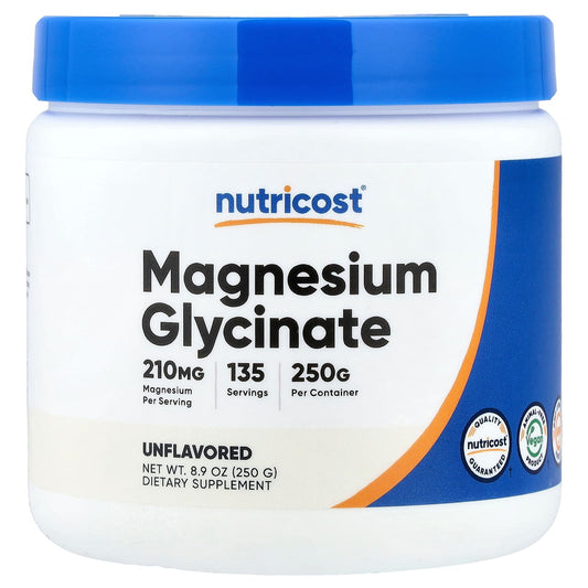Nutricost Magnesium Glycinate Powder, Unflavoured, 250 g (8.9 oz)