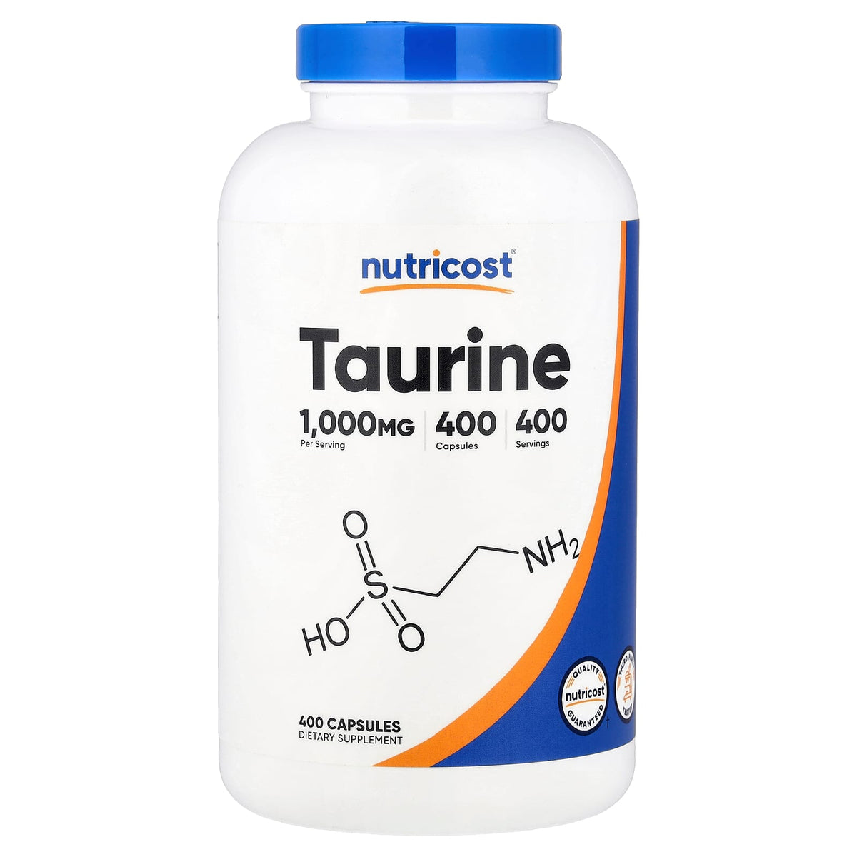 Nutricost Taurine, 1,000 mg, 400 Capsules