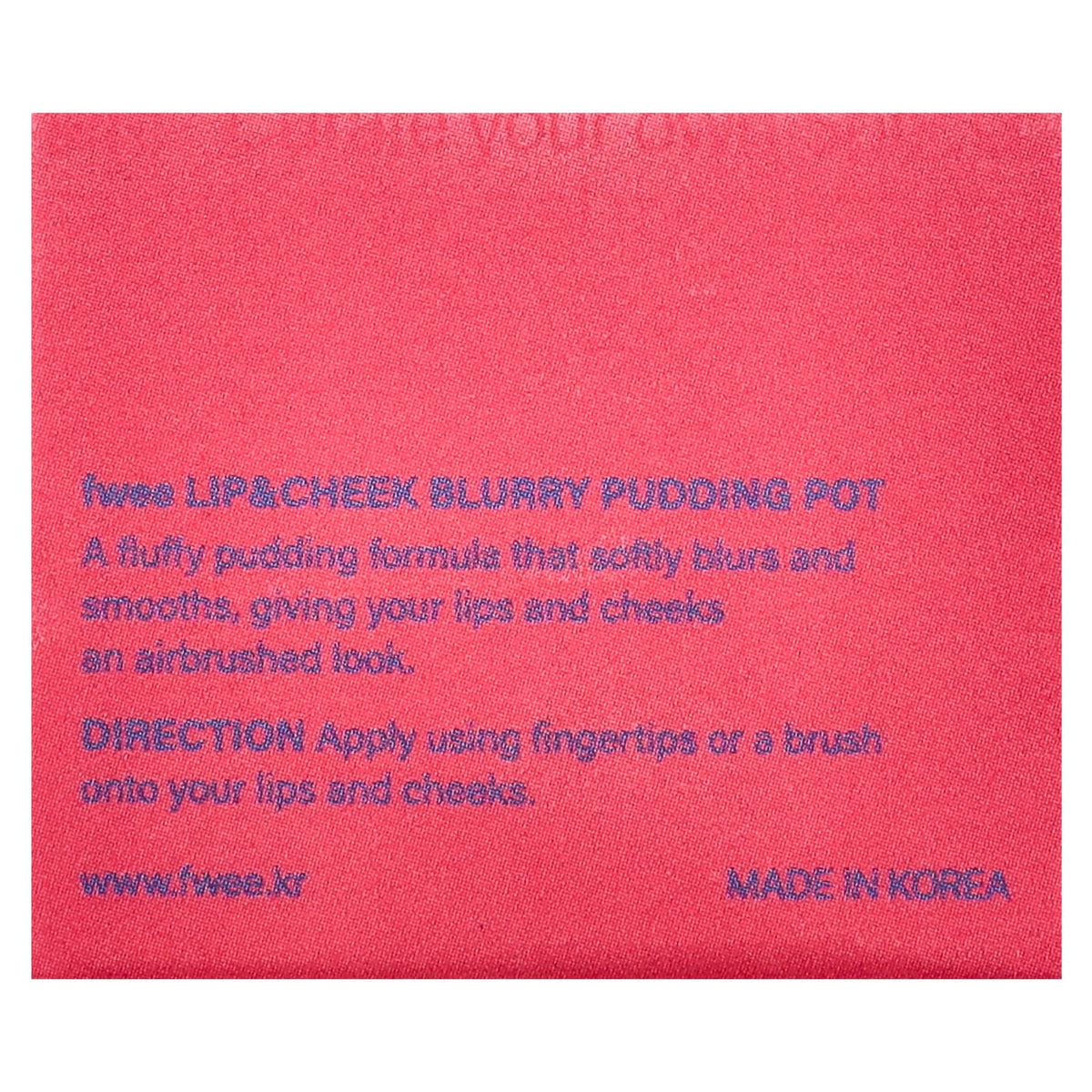 Fwee Lip & Cheek Blurry Pudding Pot RD01 D-Day 5 g - view 3