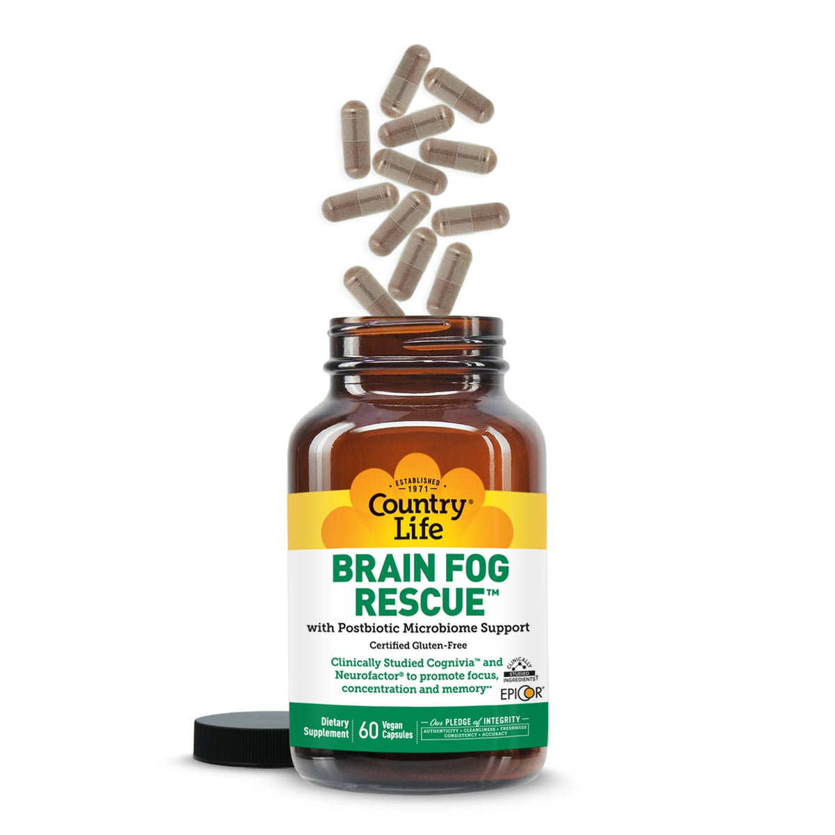 Country Life Brain Fog Rescue, 60 Vegan Capsules - view 5