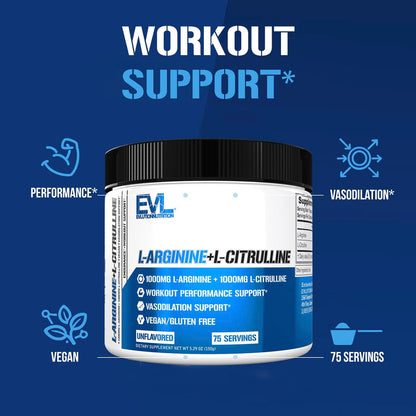 EVLution Nutrition L-Arginine + L-Citrulline, Unflavoured, 150 g (5.29 oz) - view 5