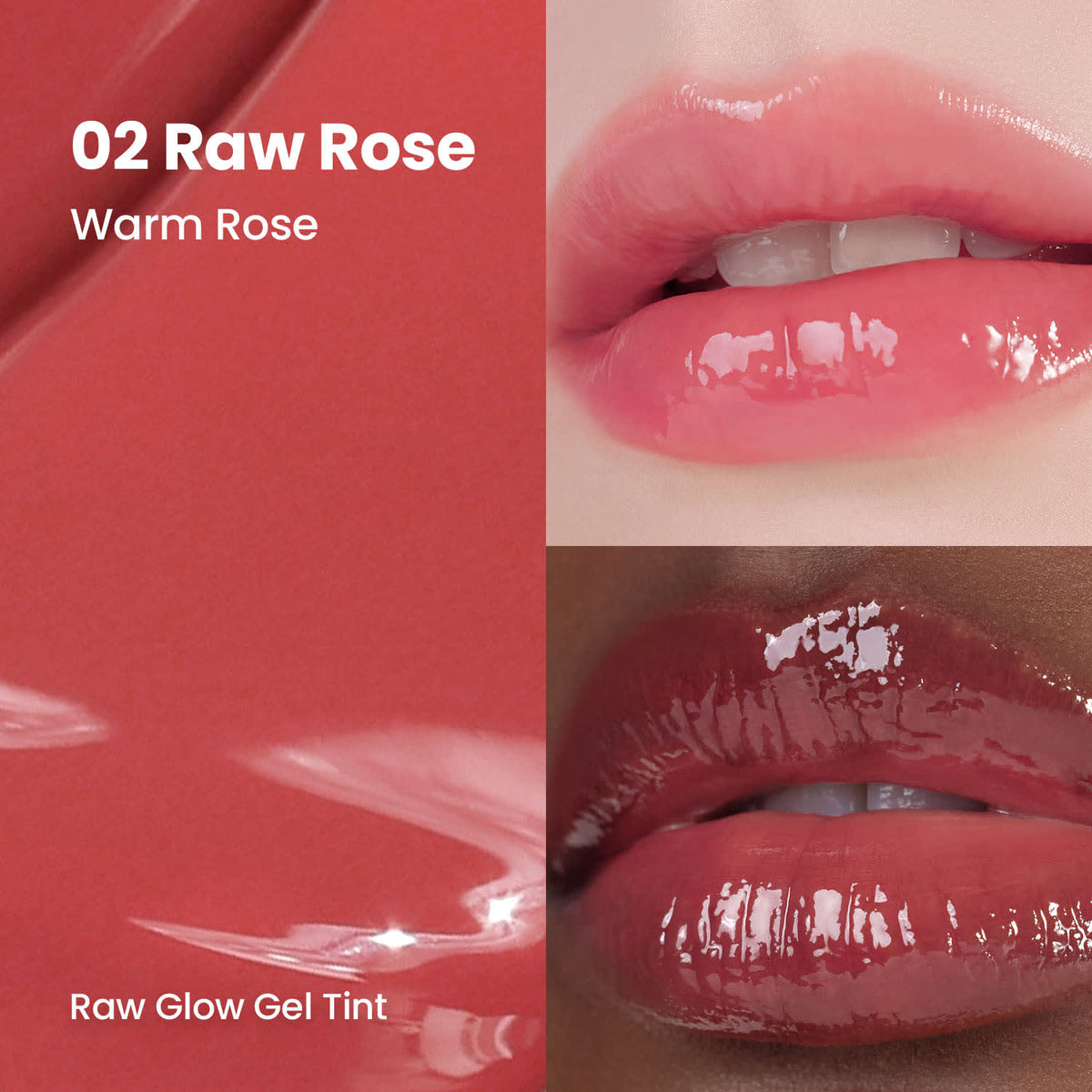 Hince Raw Glow Gel Tint Lip Colour R002 Raw Rose 4 ml - view 6