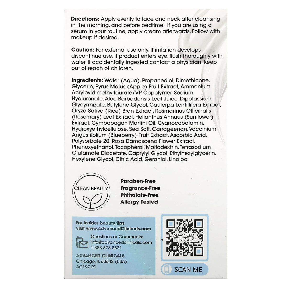 Advanced Clinicals Moisture Boost Hyaluronic Gel Cream 59 ml (2 fl oz) - view 3