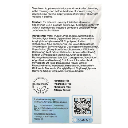 Advanced Clinicals Moisture Boost Hyaluronic Gel Cream 59 ml (2 fl oz) - view 3