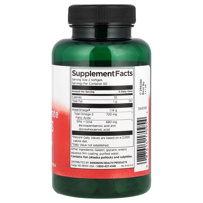 Swanson Vitamins Omega-3 High Concentrate, 120 Mini Softgels - view 2