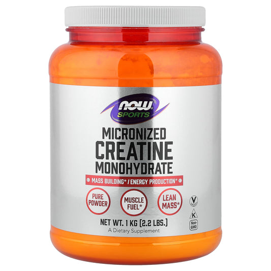 NOW Foods Sports Micronized Creatine Monohydrate, 1 kg (2.2 lb)