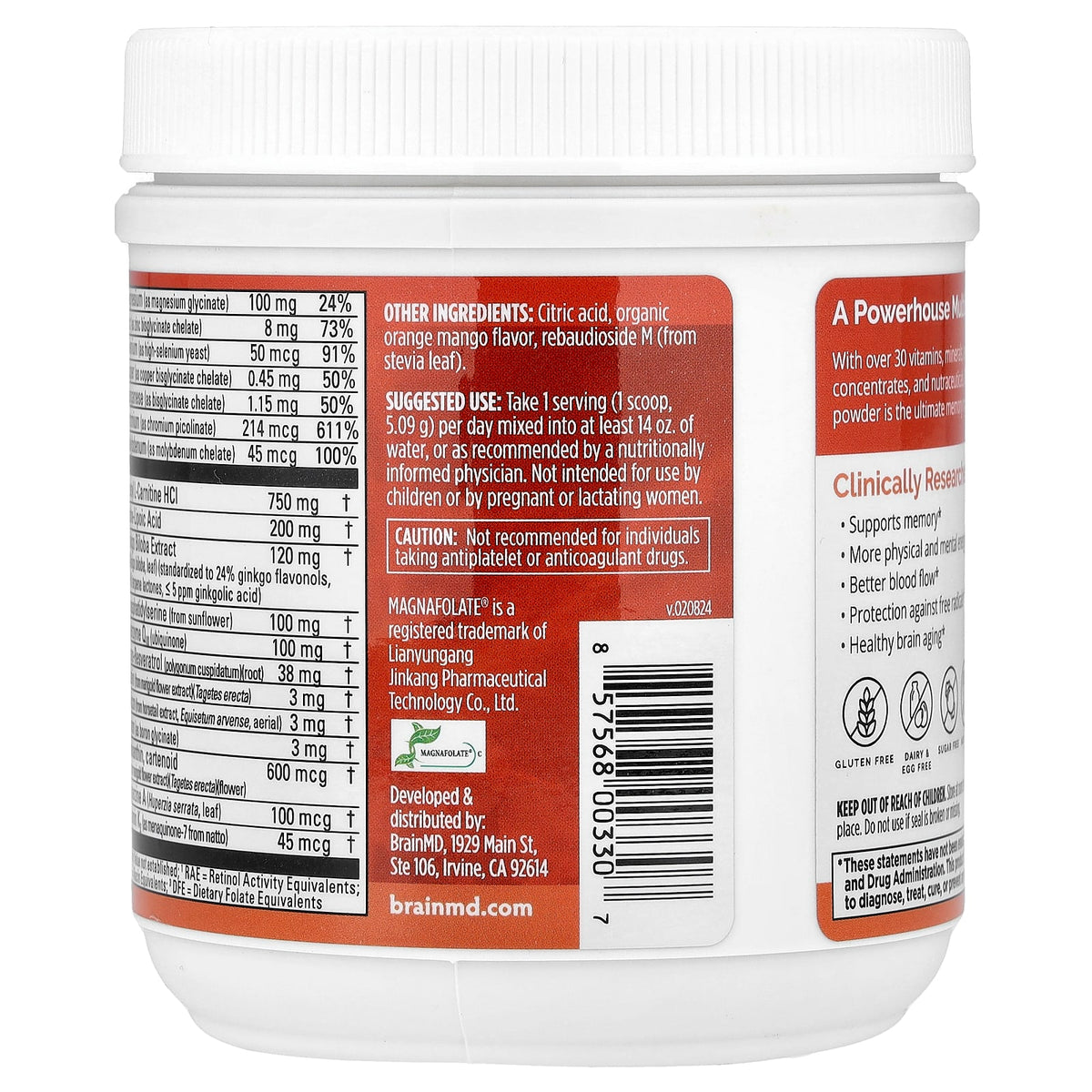 BrainMD Bright Minds Memory Multi Orange Mango 152.7 g - view 3