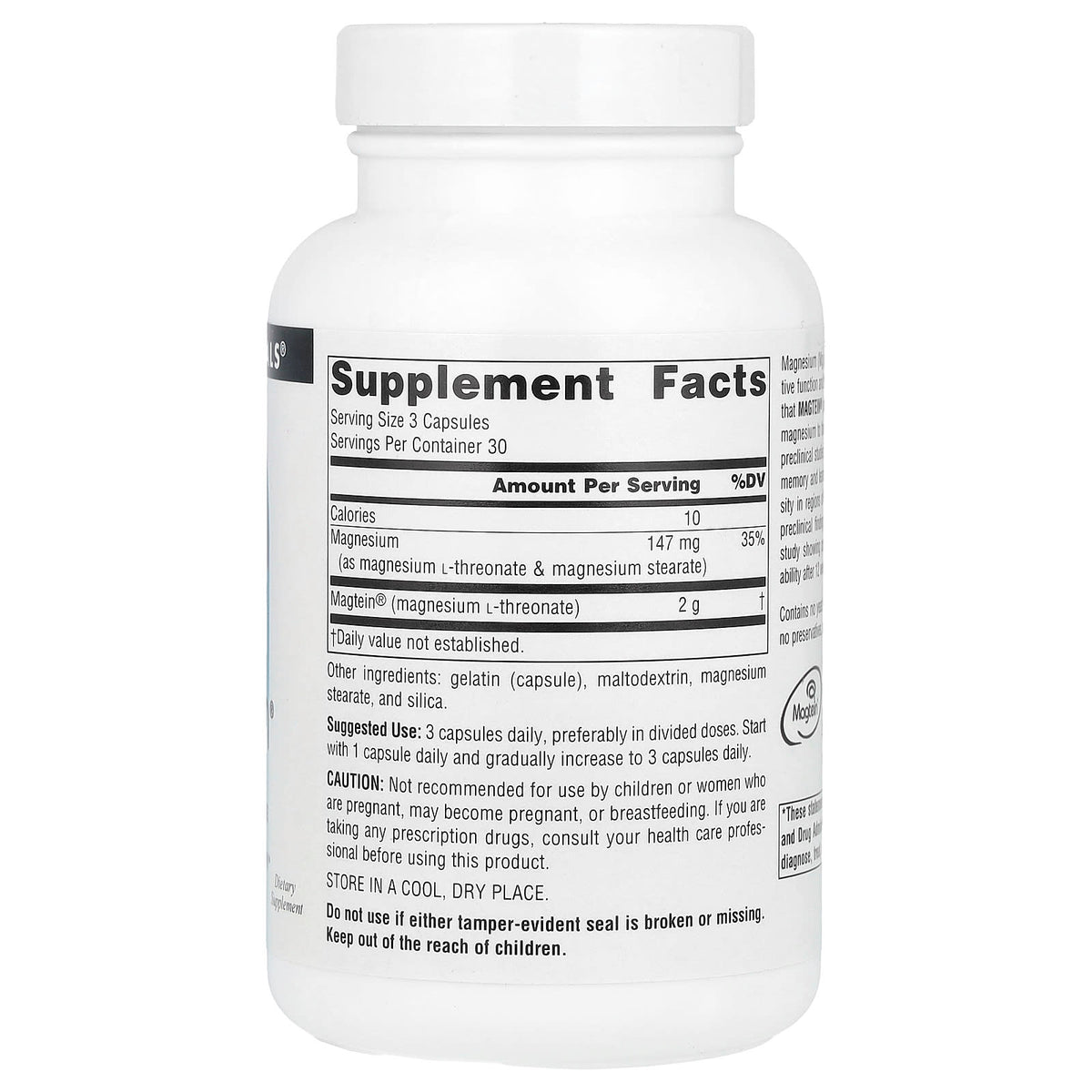 Source Naturals Magtein Magnesium L-Threonate, 90 Capsules - view 2