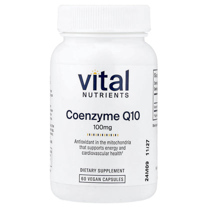 Vital Nutrients Coenzyme Q10 100 mg 60 Vegan Capsules
