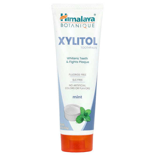 Himalaya Xylitol Toothpaste, Mint, Fluoride-Free, 113 g