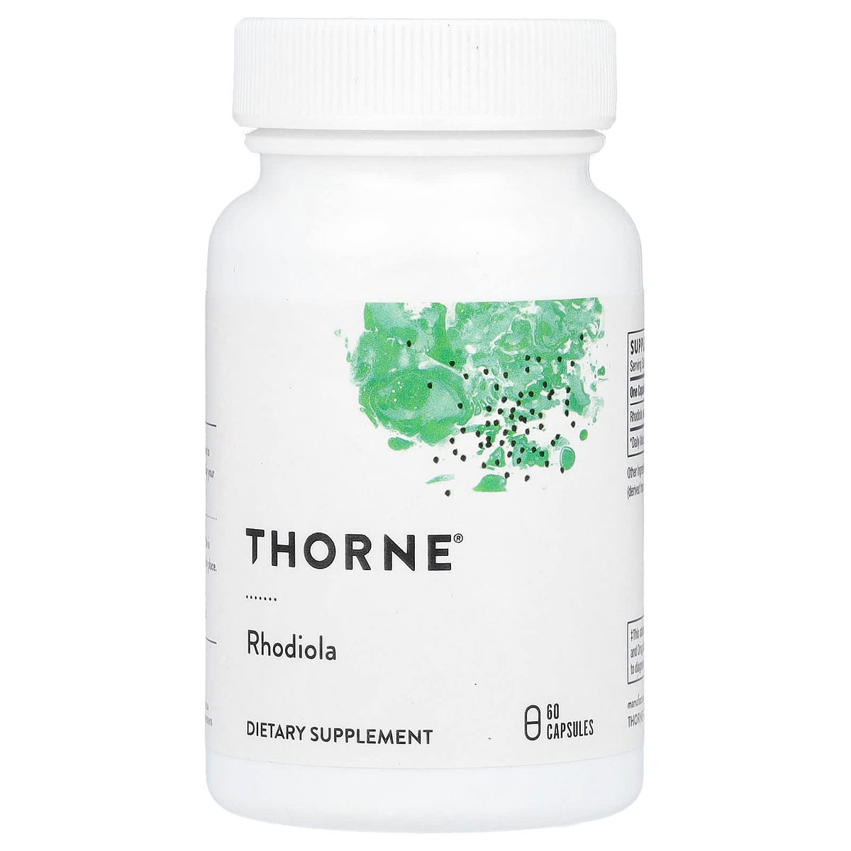 Thorne Rhodiola, 60 Capsules (100 mg per Capsule) — product view