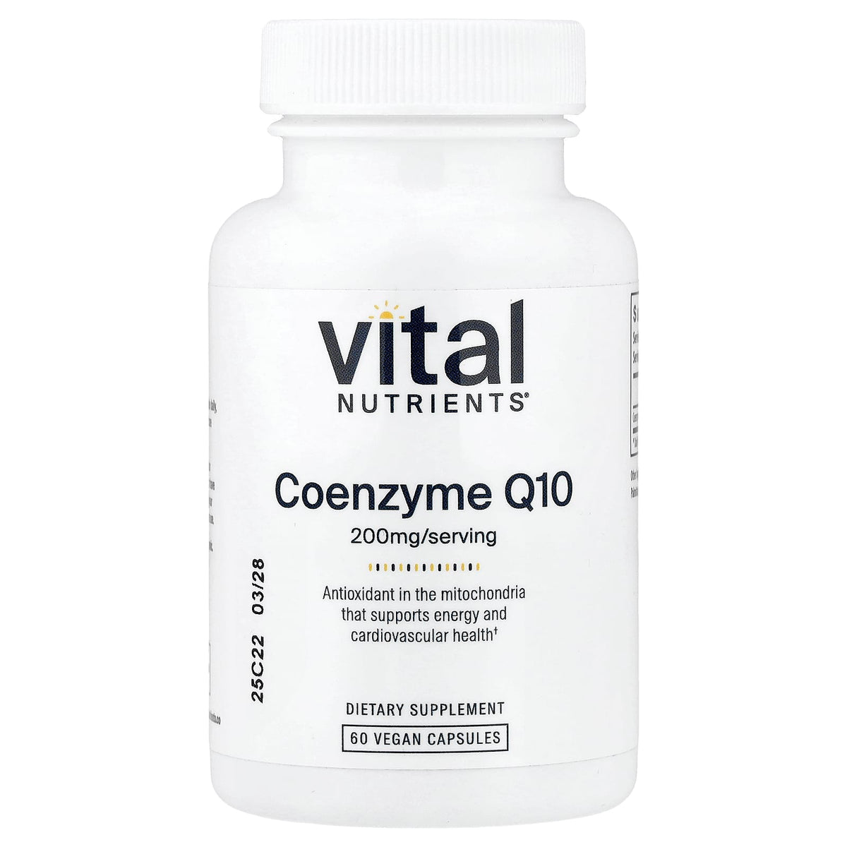 Vital Nutrients Coenzyme Q10 200 mg 60 Vegan Capsules — product view