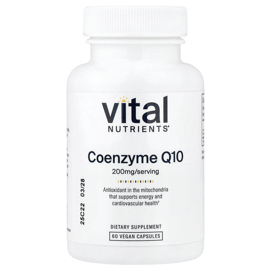 Vital Nutrients Coenzyme Q10 200 mg 60 Vegan Capsules