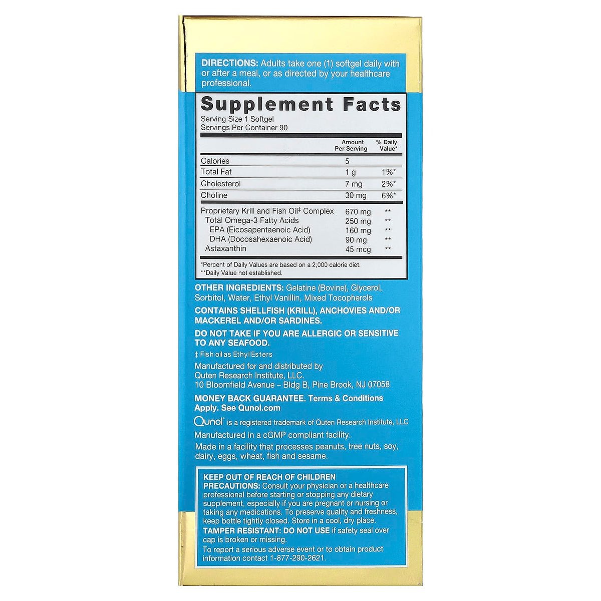 Qunol Advanced Omega-3 Krill and Fish Oil, 90 Softgels - view 2